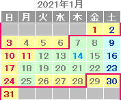2021年「1月